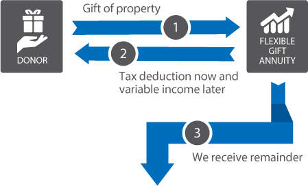 Flexible Deferred Gift Annuity Gift Diagram